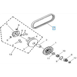 80019530  Bando Drive Belt Sym VS-125/150 
