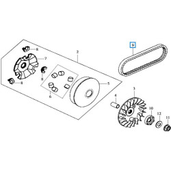 1B01HLK01  Drive Belt Sym Joyride-200 EFI 