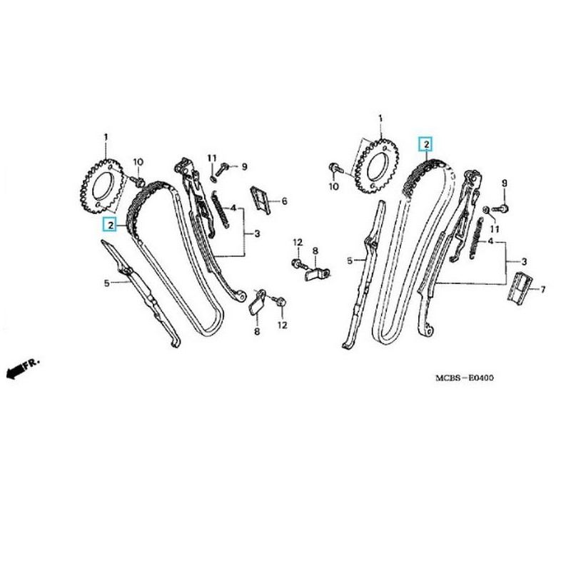 14401MAN621  Καδένα Εκκεντροφόρου Honda XL-650V XL-700V Transalp
