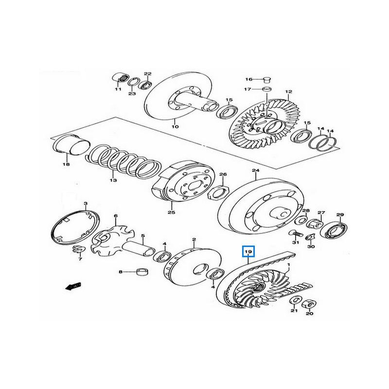 2760115F10  Drive Belt Suzuki AN-400 Burgman '03-'06