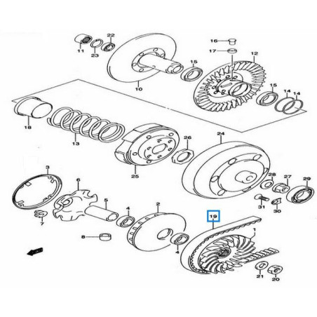 2760115F10  Drive Belt Suzuki AN-400 Burgman '03-'06