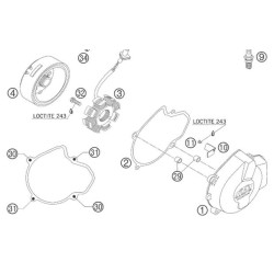59030002000  Καπάκι Βολάν KTM EXC-250-450-525 '00-'07