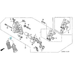 06455MCWH02  Front Right Brake Pads Honda VFR-800 '06-'09