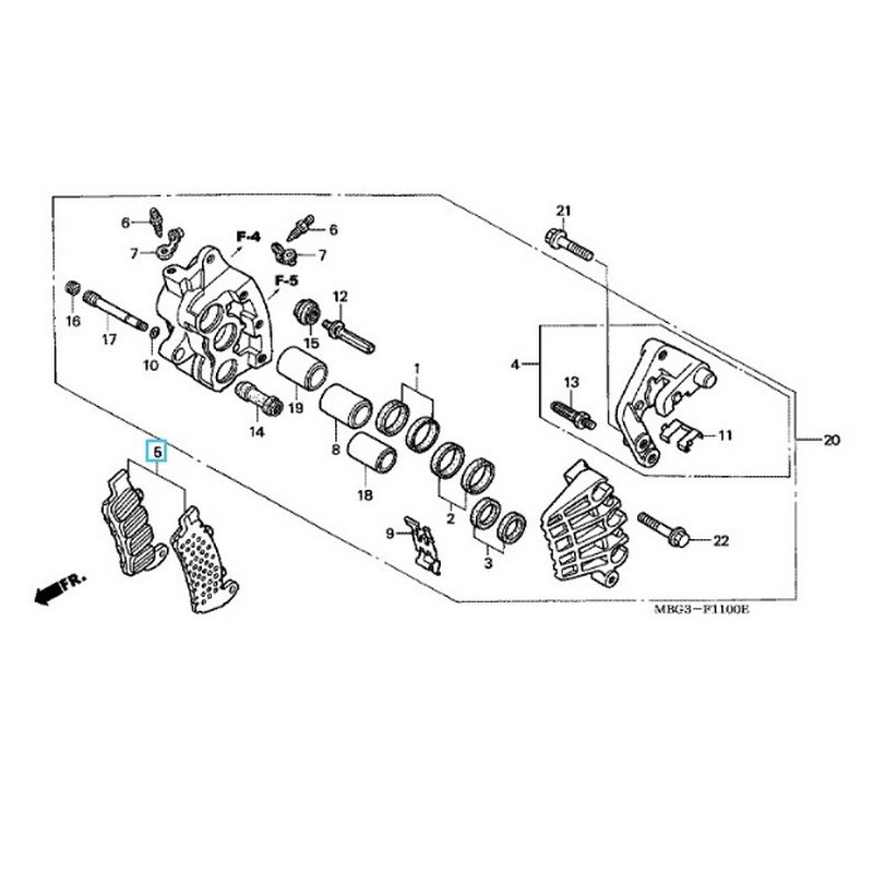06455MBG006  Front Brake Pads Honda VFR-800 '98-'01