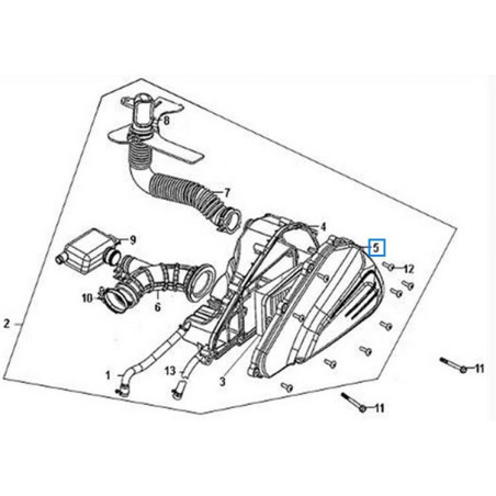 17231APA000  Air Filter Cover Sym Symphony-50-125-150 