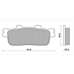 MA427  Rear Brake Pads SYM GTS-250-300 HD-200