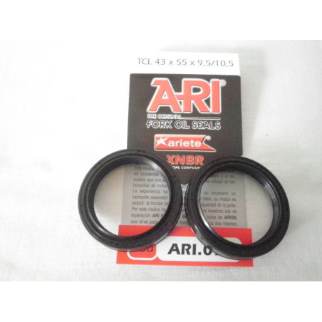 ARI072  Ariete Front Fork Oil Seals Set  43X55X9.5/10.5 Kawasaki ZX-12R Ninja '04-'05
