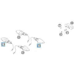 60114026000  Flaser Cpl. Front R/S & Rear L/S KTM LC8-990 '06-'13