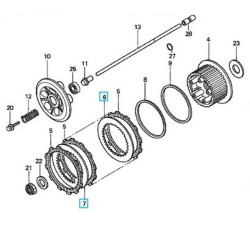 22321GHBSET2  Clutch Steel Plate Disks Set Honda XL-1000V Varadero '03-'11