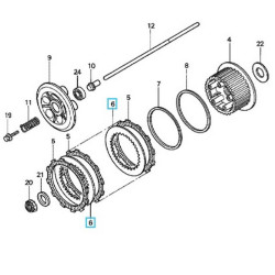 22321GHBSET4  Δίσκοι Συμπλέκτη Μεταλλικοί Σετ Honda VTR-1000F Firestorm