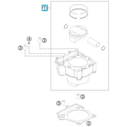 77130038100  Cylinter And Piston Cpl. KTM SX-F 250 '05-'12 EXC-F 250 '06-'13