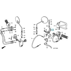 53172MAN910  Βάση Μανέτας Συμπλέκτη Honda XL-1000V Varadero '03-'11