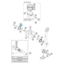 PR-23-NJ207-RC3  PROX Crankshaft Bearing KTM LC4-640