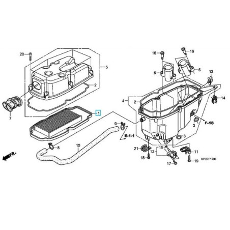17211KPC870  Φίλτρο Αέρος Honda XL-125V Varadero '10-'11