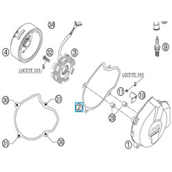 59030040000  Φλάντζα Καπακιού Βολάν KTM EXC-4T '99-'07 SX-4T '00-'06