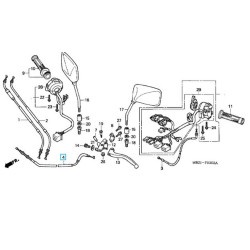 22870MBZG00  Ντίζα Συμπλέκτη Honda CB-600 Hornet '98-'06