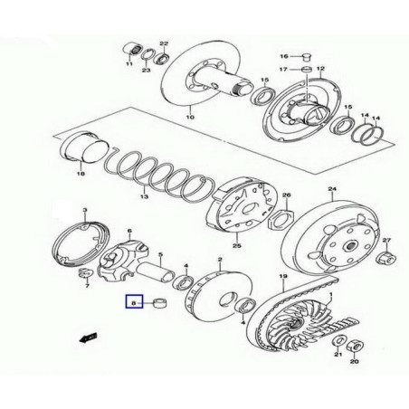 2165014F600  Μπίλιες Φυγοκεντρικού Σετ Suzuki UH-200 Burgman