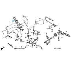 53165KT8710  Χειρολαβή Δεξιά Honda CBF-600 