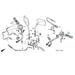 53166KT8710  Χειρολαβή Αριστερή Honda CBF-600 