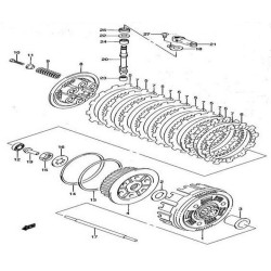 2144129F00SET  Δίσκος Συμπλέκτη Φίμπερ Σετ Suzuki DRZ-400 