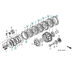 22201MCBSET  Δίσκοι Συμπλέκτη Φίμπερ Σετ Honda XL-650V Transalp