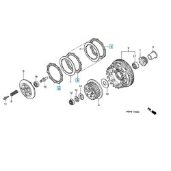 22201MASSET3  Δίσκοι Συμπλέκτη Φίμπερ Σετ Honda CBR-600F '96-'06