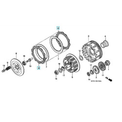 22201MALSET2  Δίσκοι Συμπλέκτη Φίμπερ Σετ Honda XR-400