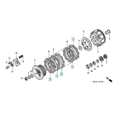 22201MALSET5  Clutch Friction Disks Set Honda CBF-250