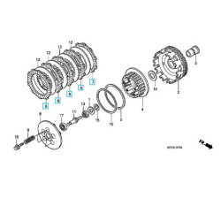 22201MALSET6  Clutch Friction Disks Set Honda XL-125V Varadero 