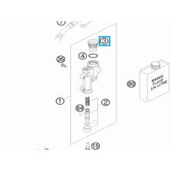 54813062100  Καπάκι Τρόμπας Πίσω Φρένου KTM EXC-SX '04-'13