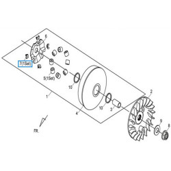 22132L4A000A  Οδηγοί Φυγοκεντρικού Sym MaxSym 400i