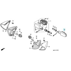 33650MBT611  Winker Rear Left Honda XL-1000V Varadero '99-'06