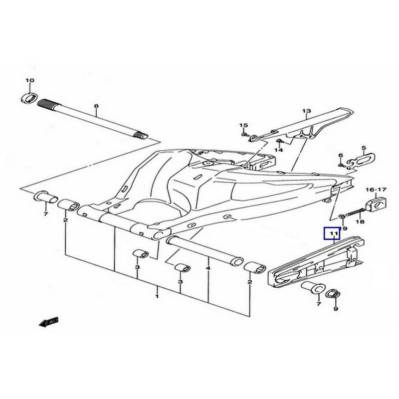 6127344G00  Buffer Chain Touch Defence Suzuki GSR-600