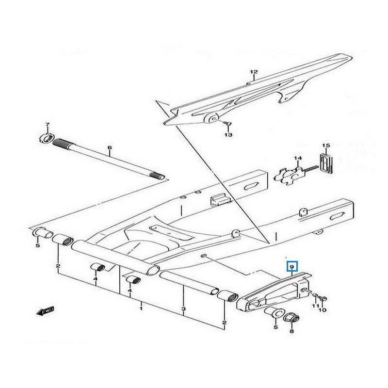 6127317G00  Buffer Chain Touch Defence Suzuki SV-650 '03-'07