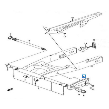 6127317G00  Γλύστρα Αλυσίδας Suzuki SV-650 '03-'07