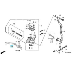 53175KPK901  Μανέτα Φρένου Honda CBR-125 '04-'10