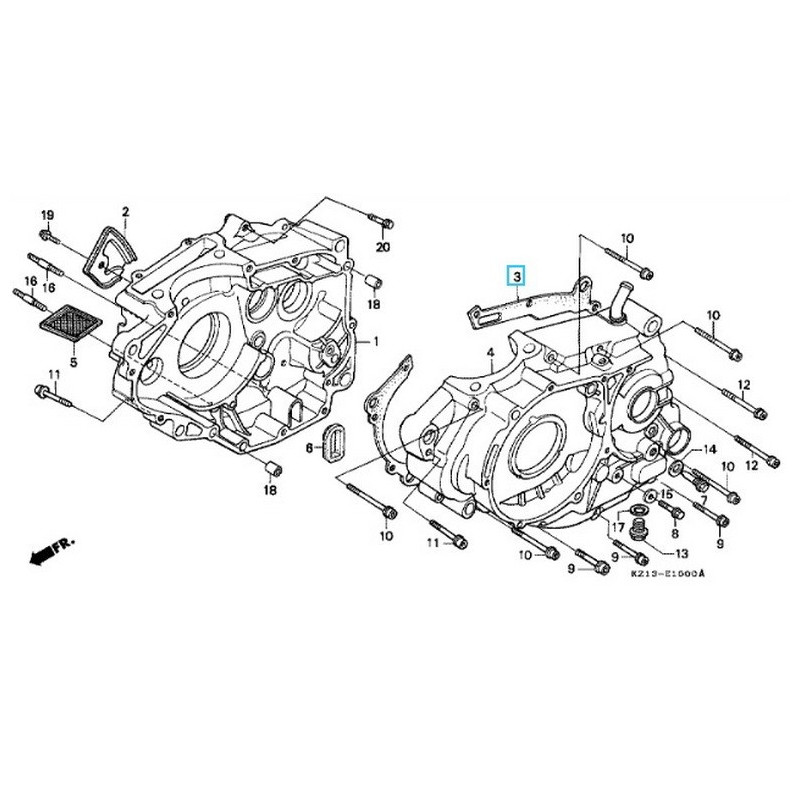 11191KCZ000  Gasket Crankcase Honda XR-250 '96-'04