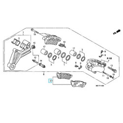 06435MAT016 Τακάκια Οπίσθια Honda XL-1000V Varadero CBR-1100XX Blackbird
