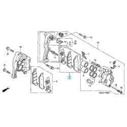 06455MCB612  Front Left Brake Pads Honda XL-650V Transalp
