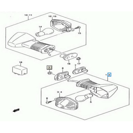 3560238G40  Φλας Εμπρός Αριστερό Suzuki GSF-650-1250 Bandit