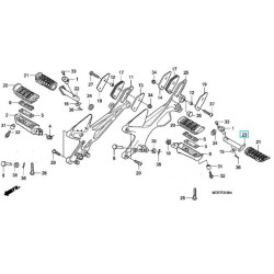 50712MAN600  Bar Left Pillion Step Honda CBF-600-1000