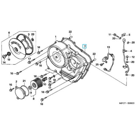 11394MY2623  Φλάντζα Συμπλέκτη Honda FMX-650 NX-650 Dominator