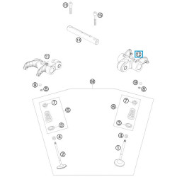 75036060144  Rocker Arm Inlet Compl. KTM 690