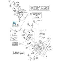 60036099000  Valve Cover Gsket Set Fr+Rr KTM LC8