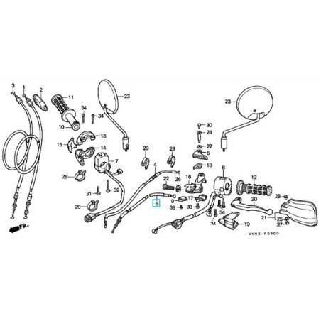 22870MY2700  Clutch Cable Honda NX-650 Dominator '92-'96