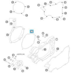 50330027000  Φλάντζα Καπακιού Συμπλέκτη Εξωτερική KTM EXC-SX-125