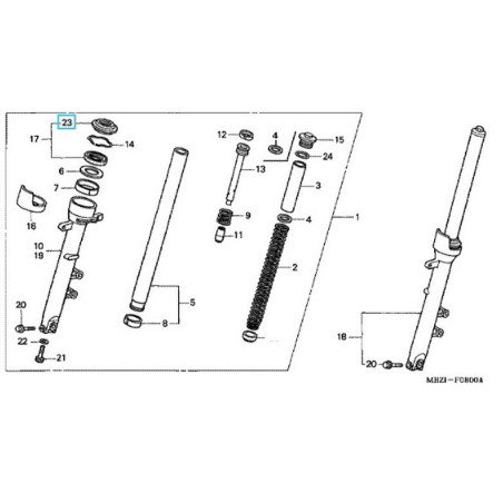 91254MM8003  Dust Seal Honda CBF-600 CB-600 Hornet 