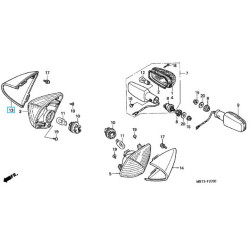64324MBTD10  Cover Right Front Winker Honda XL-1000V Varadero '99-'02