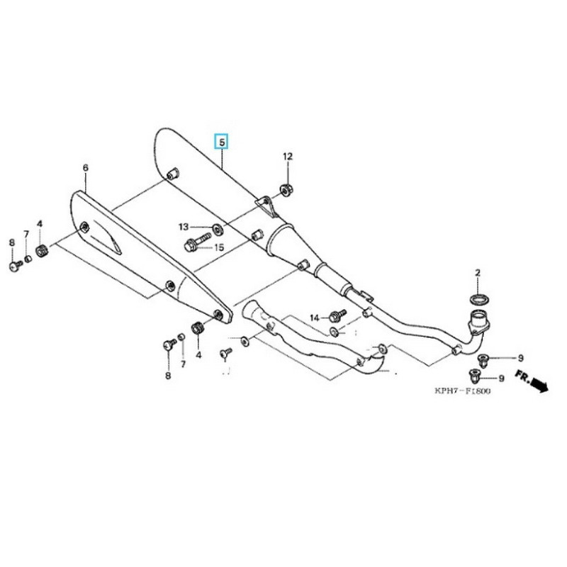18350KTMD20  Muffler Comp. Exhaust Honda ANF-125 i Innova '07-'12