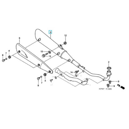18350KTMD20  Muffler Comp. Exhaust Honda ANF-125 i Innova '07-'12